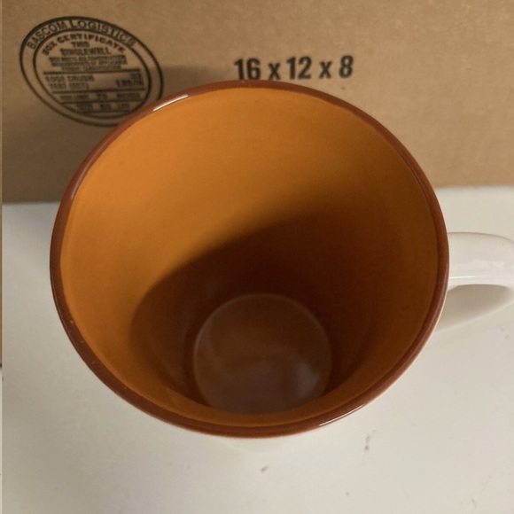 STARBUCKS 2006 PERCOLATOR STYLE MUG. WHITE AND brown 14 OZ. - Picture 2 of 5